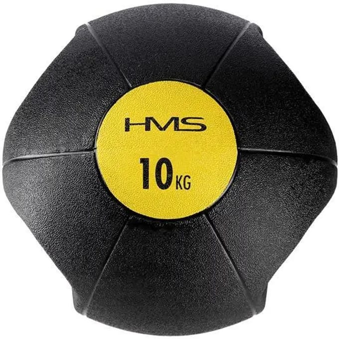 HMS NKU Serie - Medische Bal - 10 kg - Antislip Handgrepen - Zwart