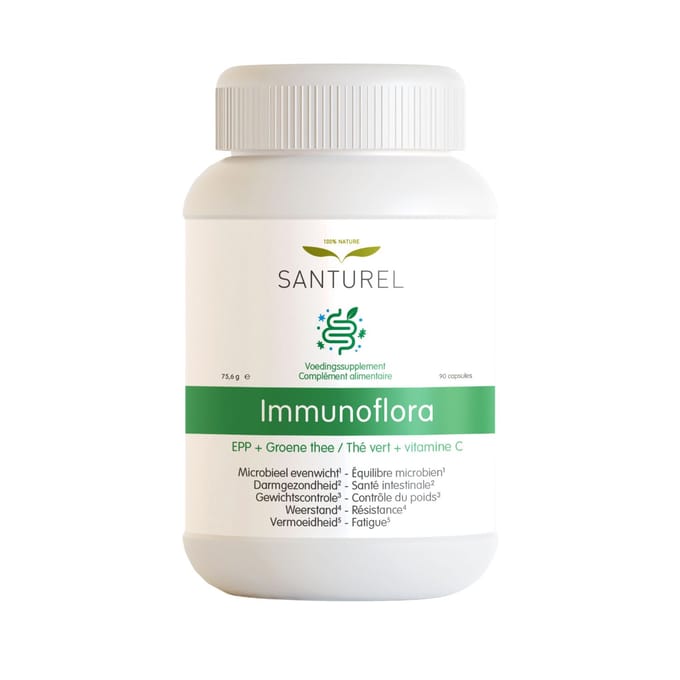Santurel Immunoflora - Darmgezondheid, Microbieel evenwicht, Gewichtscontrole & Immuniteit 90 Capsules