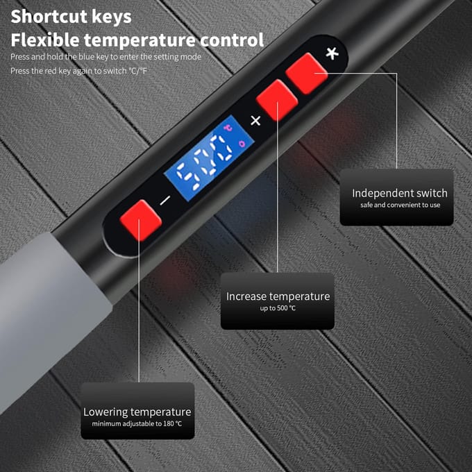 Digitale Display Soldeerbout 80W 110V Verstelbare Temperatuur Soldeerlasbout EU Plug