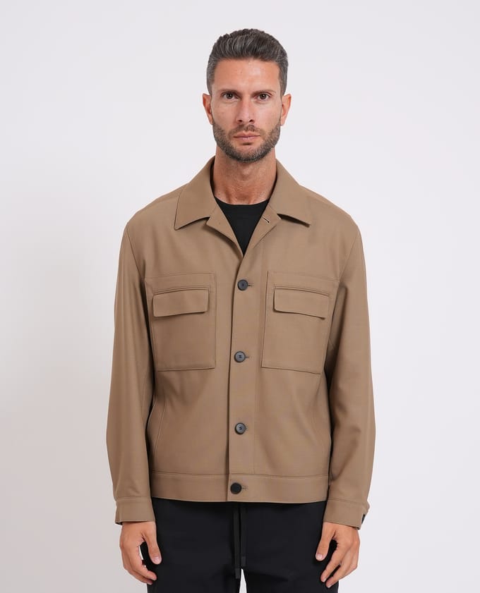 Slim fit hemdjack van twill model 'JULIANO243F1'