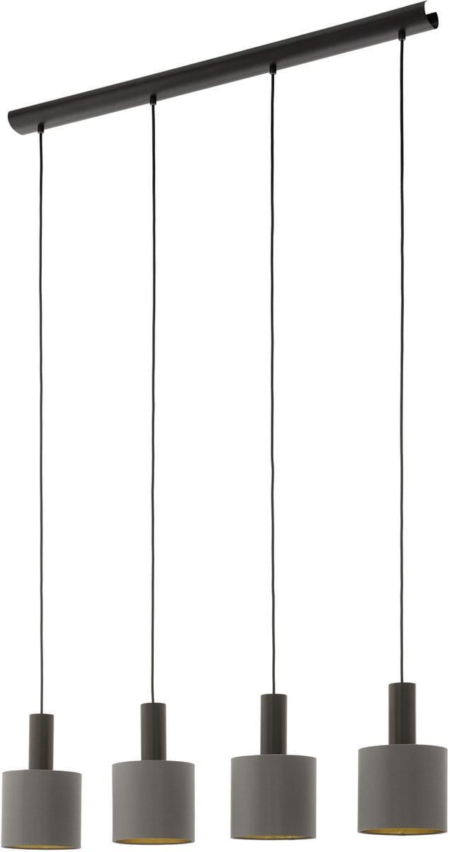 EGLO Concessa 1 Hanglamp - E27 - 94 cm - Donkerbruin/Cappucino/Goud