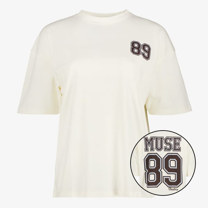 TwoDay dames T-shirt met backprint wit - Maat L