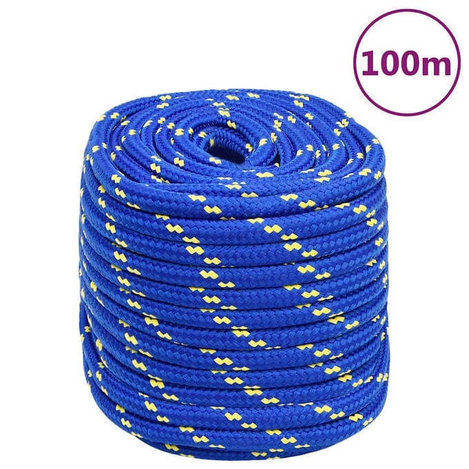 vidaXL - Boottouw - 16 - mm - 100 - m - polypropeen - blauw