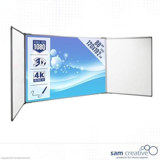 Sam Creative Whiteboard vijfvlaks Projection Series 120x192cm - Whiteboard