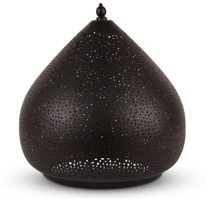 Safaary - Arabische Tafellamp Yamina Zwart Goud Ø 30 x 31cm