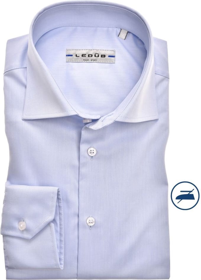 Ledûb Overhemd Non Iron Uni Modern Fit  Licht Blauw / male