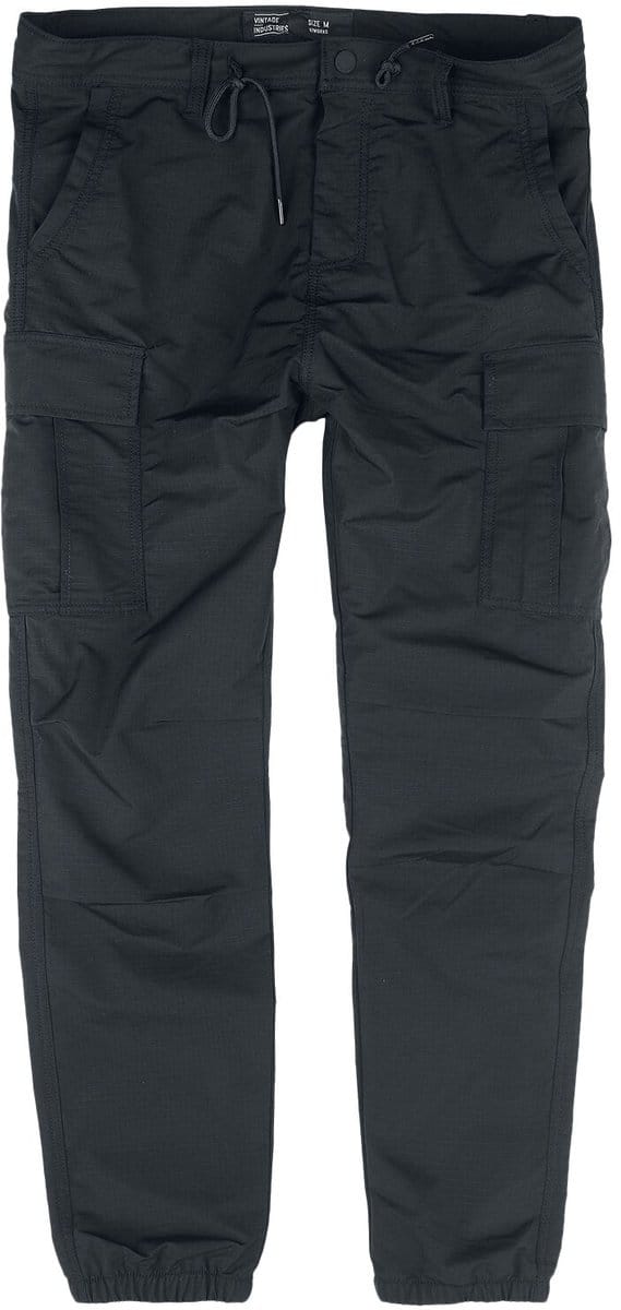 Vintage Industries Clyde Pants Cargobroeken zwart M Katoen - Basics