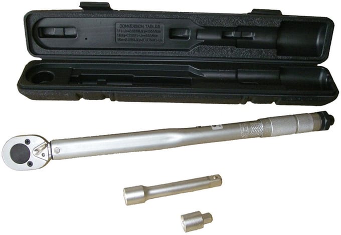 Stahlkaiser Momentsleutel 1/2'' 42-210NM + verlengstuk + Verloop 3/8''