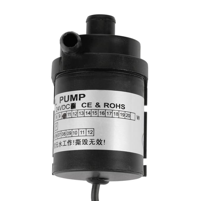 24V10W Zwart Hoge Temperatuurbestendigheid Circulatie Laag Geluidsniveau Borstelloze Waterpomp