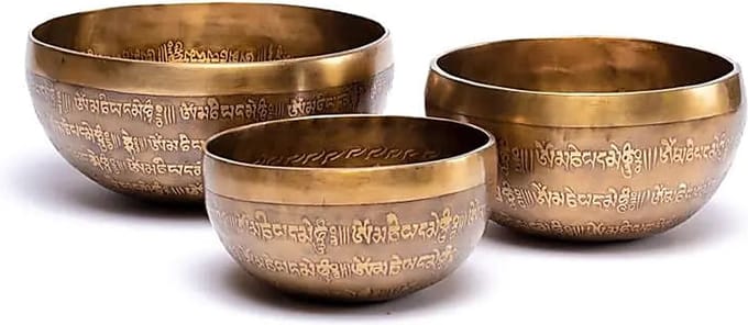 Klankschaal Tibet gegraveerd