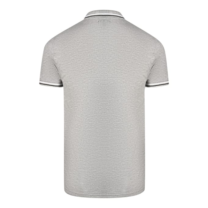 Cavalli Class Dubbel Tipped Kraag Grijze Polo Shirt