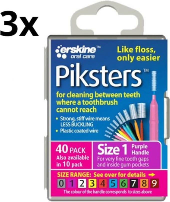 Piksters 1 Paars 0.50mm - 3 x 40 stuks - Voordeelverpakking