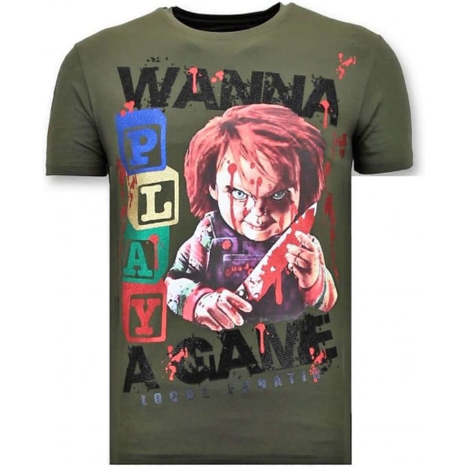 Stoere Heren T-shirt - Chucky Childs Play - Groen