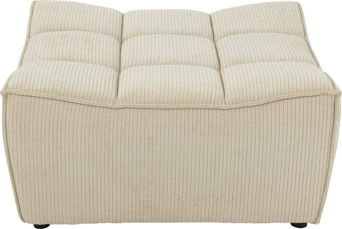 J-Line poef Grid - populierenhout/schuim - beige