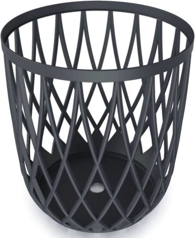 Prosperplast kunststof opbergmand antraciet - 39 cm - 35 liter - multifunctioneel - modern design