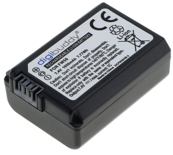 NP-FW50 Diggibuddy voor Sony 1050 mAh