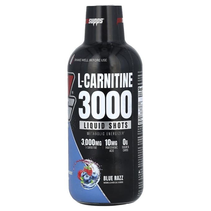 ProSupps, L-Carnitine 3000 Shot Liquide, Saveur Framboise Bleue, 16 fl oz (473ml)