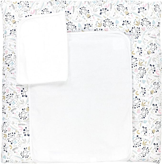 Baby Verschoonmat - Commode Mat - Baby Verzorgen - Inclusief 2 Terry Covers - 75 x 80 cm - Rowan