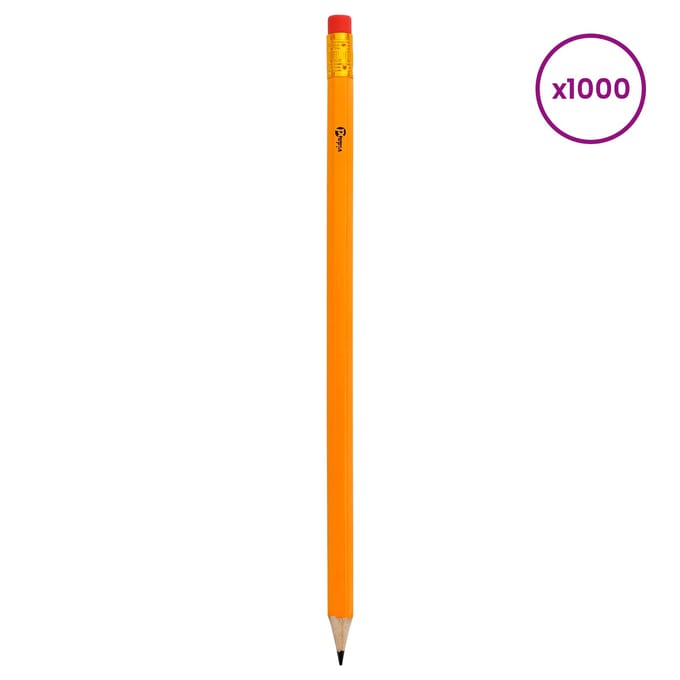 vidaXL - HB - Potloden - 1000 - stuks - Ø - 0,7 - x - 18,5 - cm - Geel