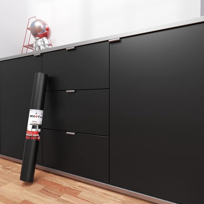 Zelfklevend Behang - Matzwart - Eenvoudige Installatie