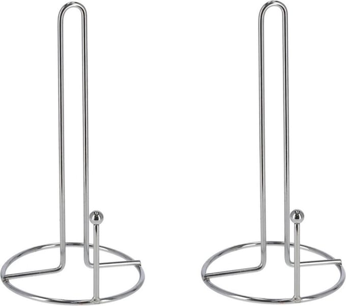 2x stuks keukenrolhouders metaal 28 cm - keuken accessoires