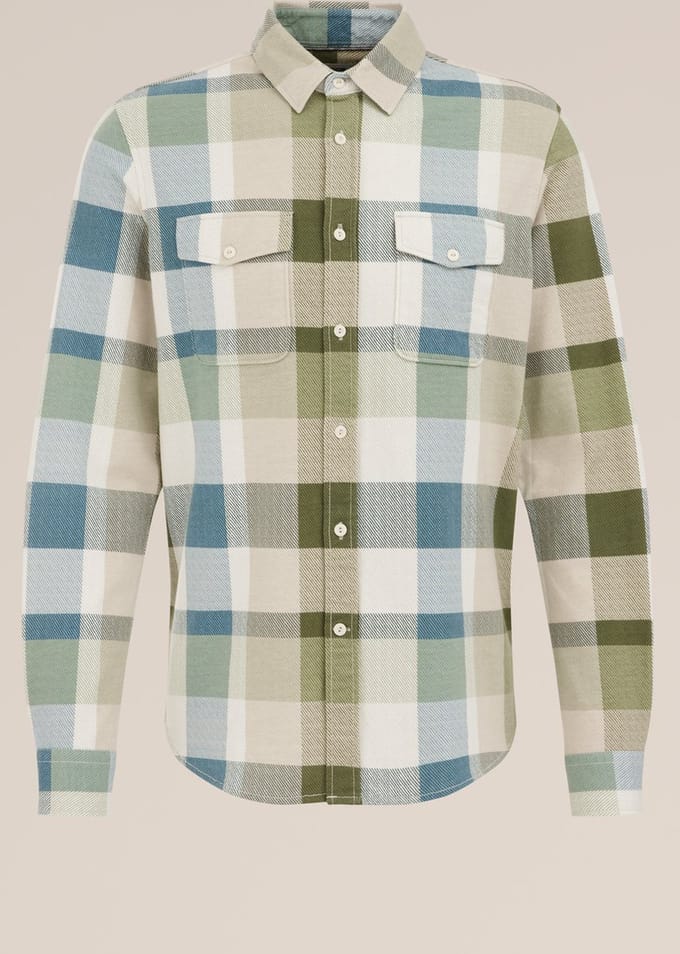 WE Fashion Heren Regular fit overshirt met print