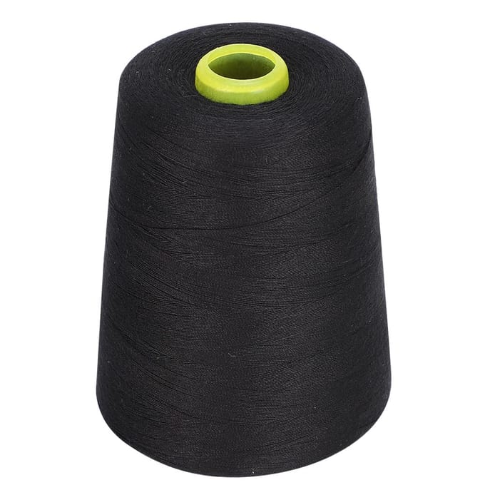 Fil pour machine à coudre 8000 yards Polyester de haute qualité Accessoires de vêtements ménagers(Noir ) black