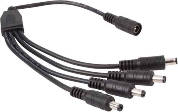 Velleman SPLITKABEL MET 4 MANNELIJKE - 1 VROUWELIJKE DC- PLUG