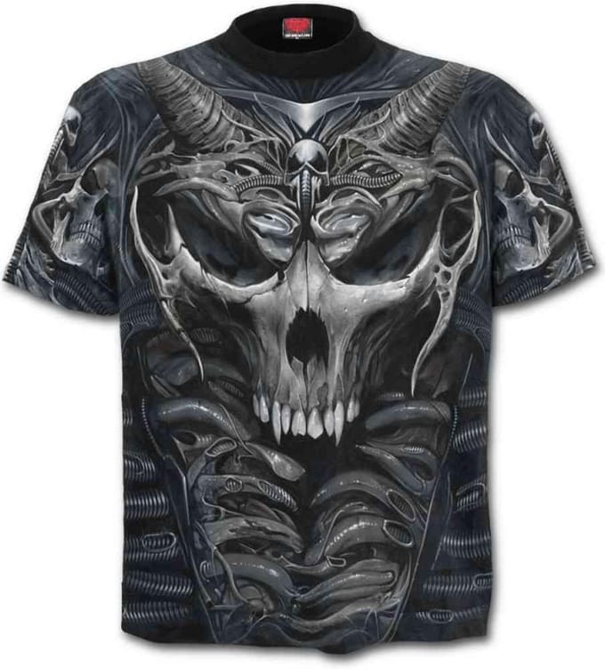 Spiral Heren Tshirt -S- SKULL ARMOUR Zwart