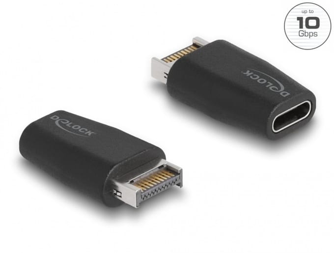 Delock Adapter USB 3.2 Key A male to USB Type-C™ female black
