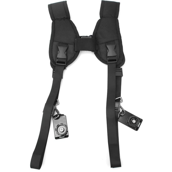 Schouderriem Zwart Nylon Universeel Verstelbaar Ademend Camera Houder Nekriem black