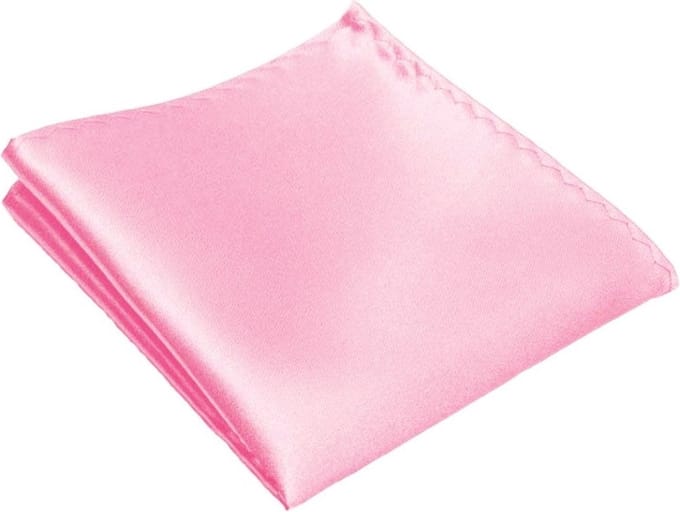 Fako Fashion - Pochette - Pochet - Satijn - 22x22cm - Lichtroze