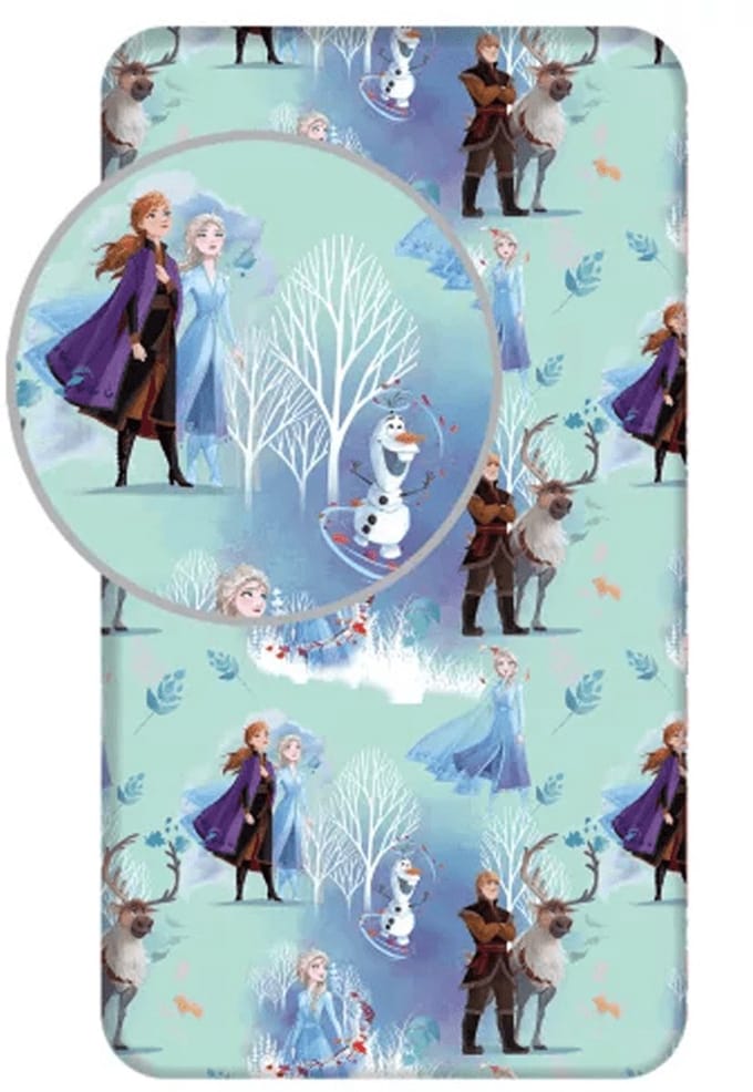 Frozen Hoeslaken Eenpersoons - 90 x 200 cm - Katoen