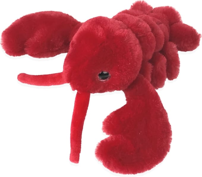 Inware Kreeft knuffel - rood - 18 cm - zeedieren - pluche knuffeldier