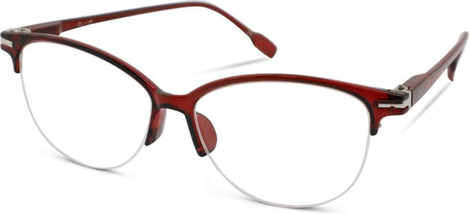 Leesbril Croon Philou-Transparant-Rood-+1.00