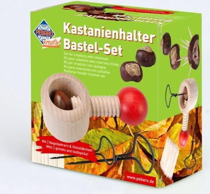 Pebaro kastanjeboor set knutsel speelgoed voor kinderen en creativiteit.
