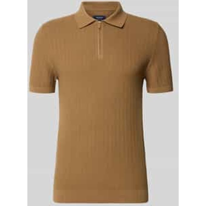 Poloshirt met korte ritssluiting en polokraag