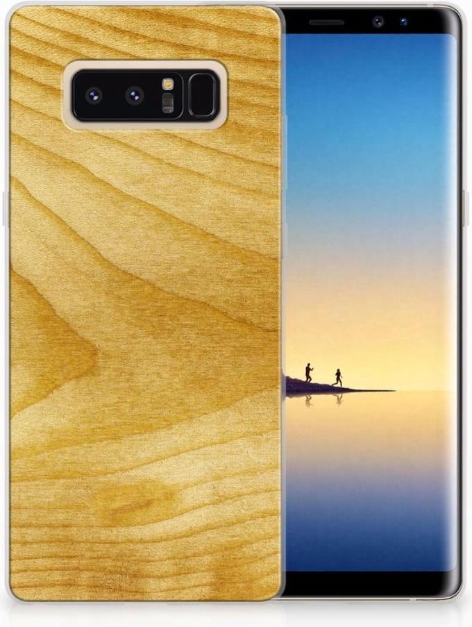 Samsung Galaxy Note 8 Bumper Hoesje Licht Hout