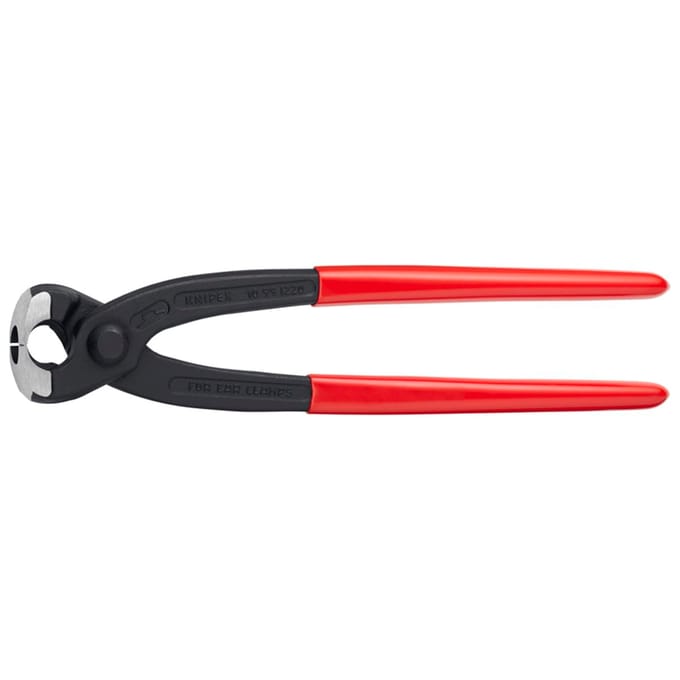 Oorklemtang, totale lengte 220 mm, kop zwart, met kunststof coating