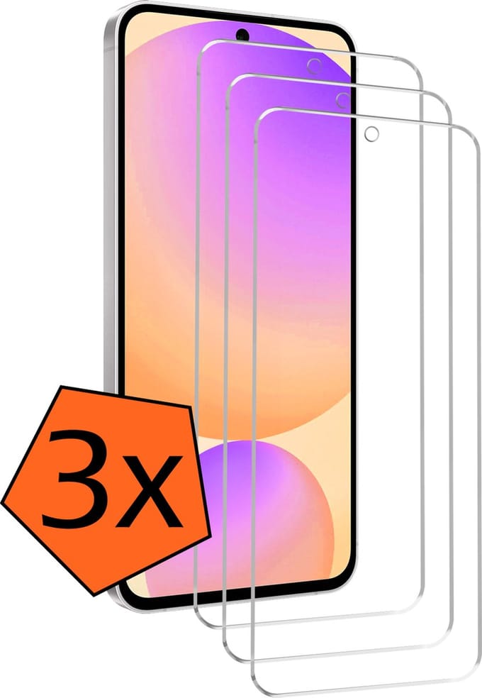 Screenprotector - 3 Stuks - Geschikt voor Samsung Galaxy S24 FE - Extra Sterk - Gehard Glas - Beschermglas - Tempered Glass - Screen Protector