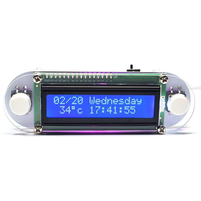 Kaarslicht Effect LCD1602 Vibratie Klok DIY Kit DIY Elektronisch Digitaal veelkleurig