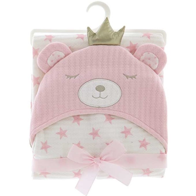 Unique Living bath robe baby bear 100x75cm pink