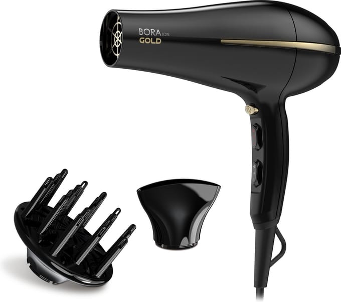 GA.MA Bora ION Gold haardroger 2200 W Zwart