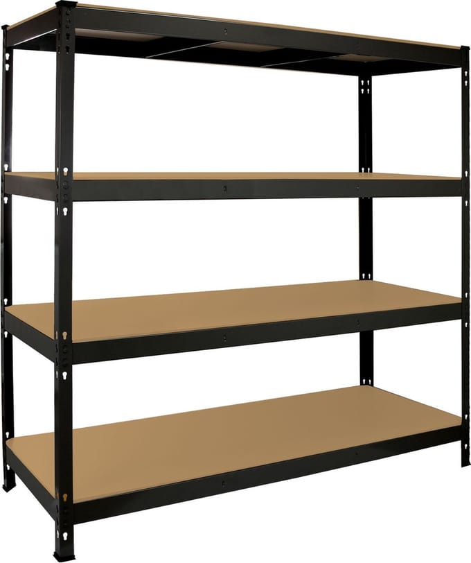 Q-rax stellingkast - zwart - 160x60x160 cm - 1400kg draagvermogen