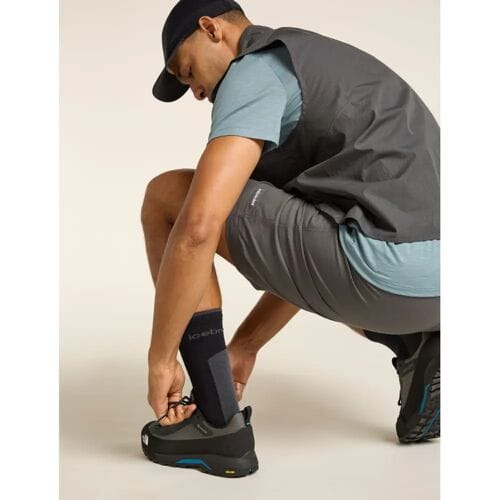 Icebreaker Hike+ Light Crew Wandelsokken Heren (Maat - XL, Kleur - Black/Obsidian)