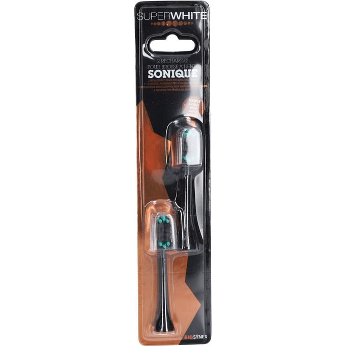 Superwhite® Refill Sonique Zwart 2 Tandenborstel