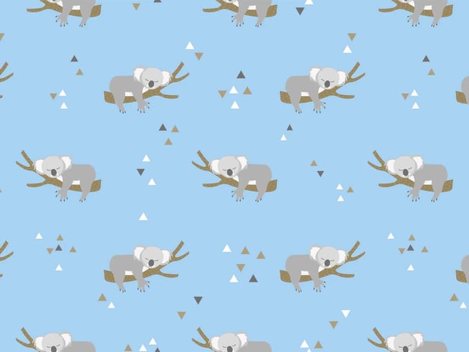 kinderkamerkleed vinyl | | Lazy Koala