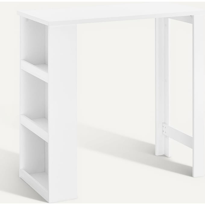 SoBuy Bartafel Wit - 112 x 57 x 106 cm - Met 3 Opbergplanken