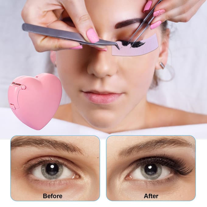 Ruban d'extension de cils ruban adhésif respirant ruban de cils en tissu Non tissé avec forme de coeur multicolore