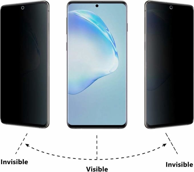 Tempered Glass Privacy Screenprotector geschikt voor Samsung Galaxy S20 Ultra - Privacy Glasplaatje - optimale bescherming